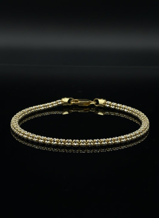 Pulsera Texturizada "Ice Chain" - Oro 14K