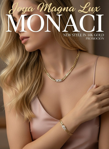 ⚜️ Cadena MONACI 14K – 6mm x 16 ⚜️