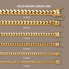 CADENA MIAMI CUBAN LINK - ORO MACIZO 10K