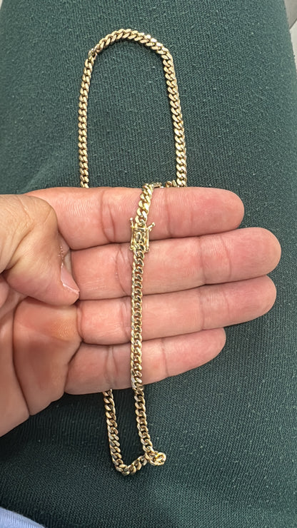 CADENA MIAMI CUBAN LINK - ORO MACIZO 10K