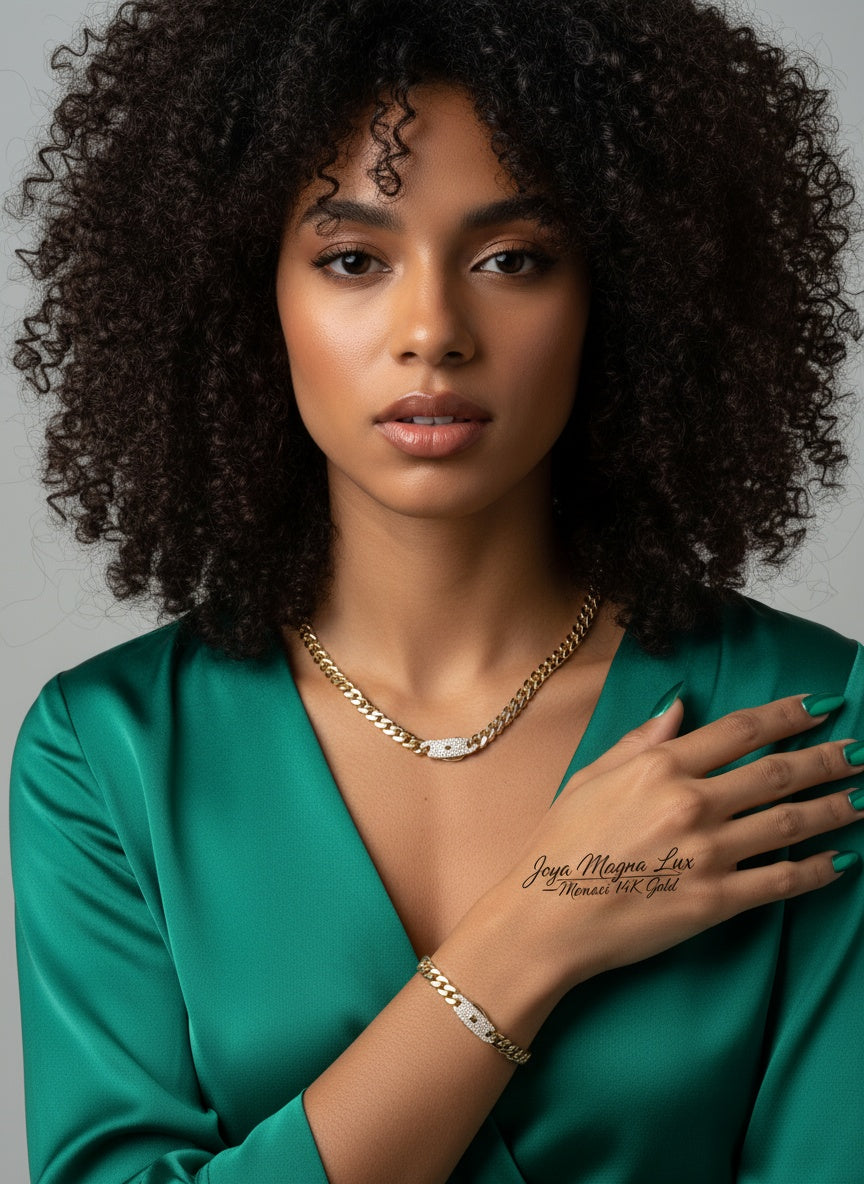 ⚜️ Cadena MONACI 14K – 6mm x 16 ⚜️