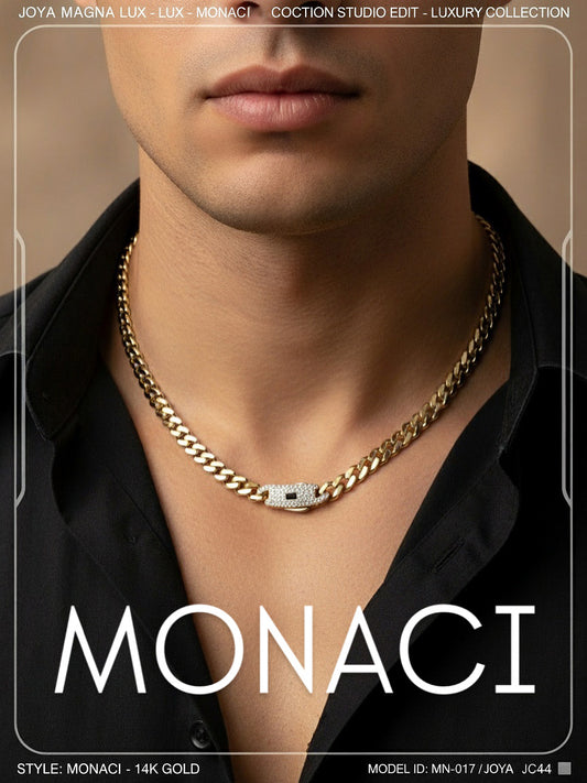 ⚜️ Cadena MONACI 14K – 8mm x 22 ⚜️