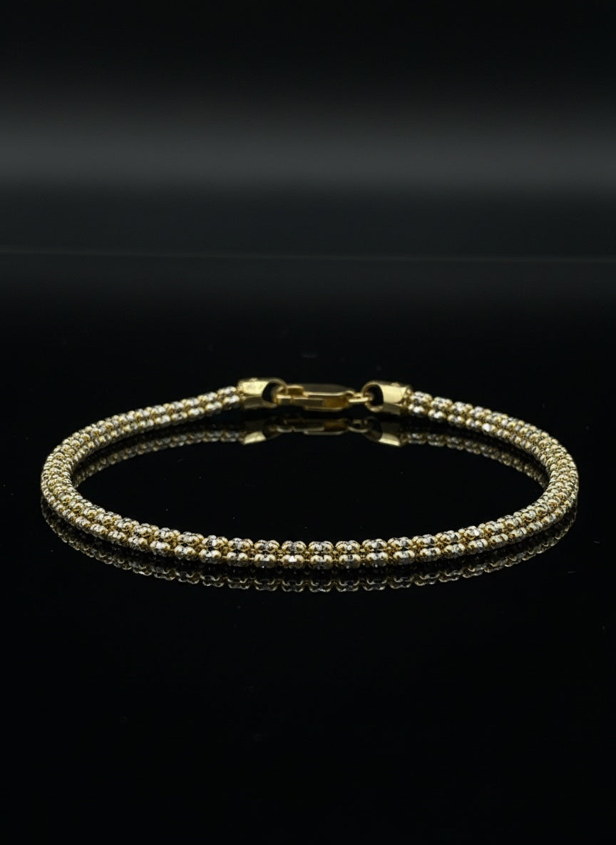 Pulsera Texturizada "Ice Chain" - Oro 14K