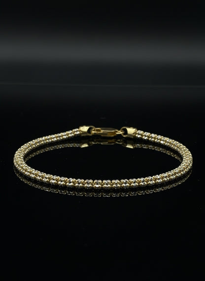 Pulsera Texturizada "Ice Chain" - Oro 14K
