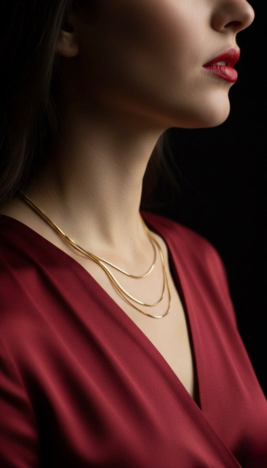 Cadena Estilo Omega en Oro 14K – 6.2 g | 1.3 mm | 18”