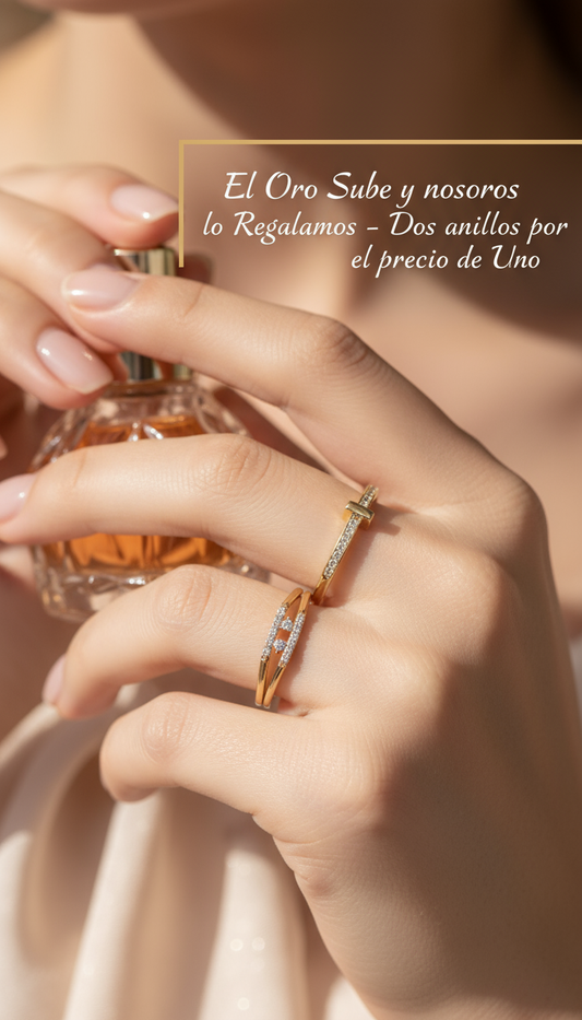 Set de 2 Anillos de Oro 14K por el Precio de 1