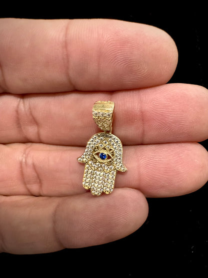 Mano de Hamsa – Dije Protector en Oro Sólido 14K”