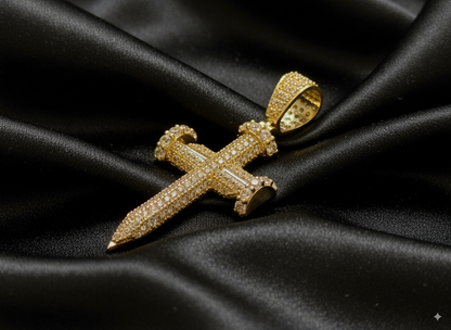 Cruz de clavo de Oro 14K