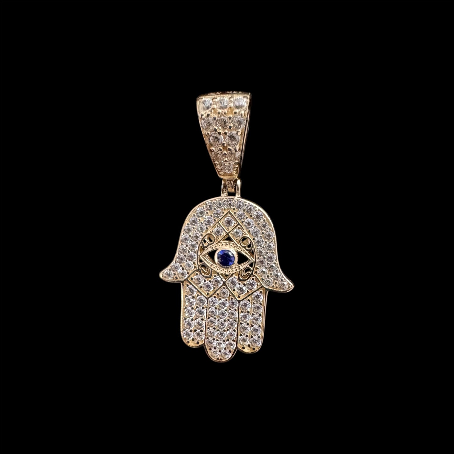Mano de Hamsa – Dije Protector en Oro Sólido 14K”