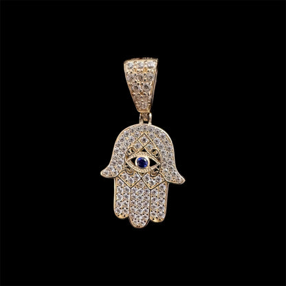 Mano de Hamsa – Dije Protector en Oro Sólido 14K”