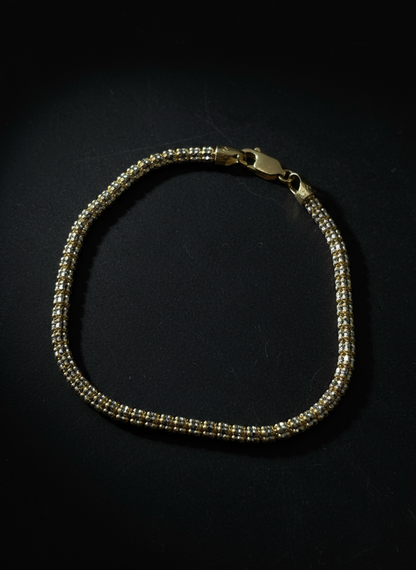 Pulsera Texturizada "Ice Chain" - Oro 14K