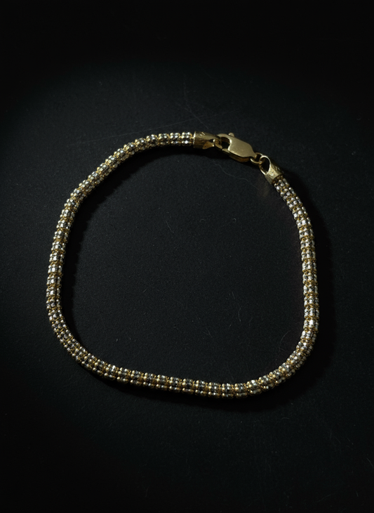 Pulsera Texturizada "Ice Chain" - Oro 14K