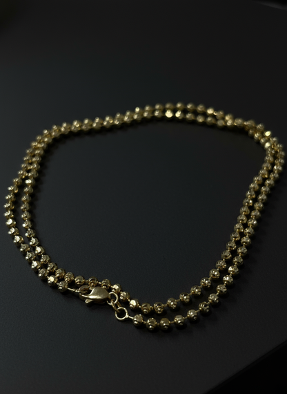 Cadena Militar Ice Estilo Diamantada 14K – 20” / 3mm (15g)