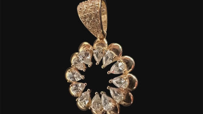 Colgante Sol Radiante - Oro 14K y Circonitas CZ